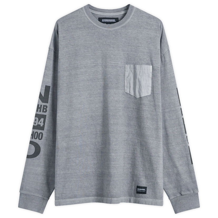 Majica kratkih rukava Neighborhood Long Sleeve T-Shirt Grey, Size Large Siva | 242UNNH-CSM03-GRY