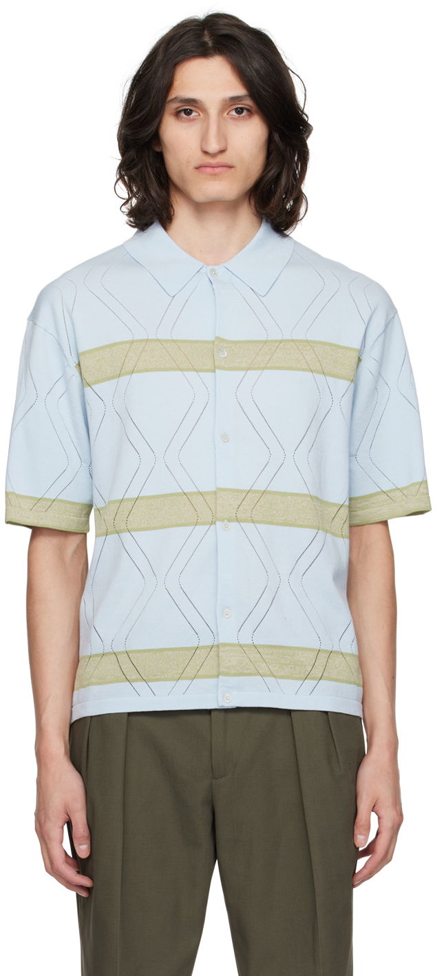 Košulja Paul Smith Paul Smith Striped Knit Polo Shirt Plava | M1R-629Y-M02314-40