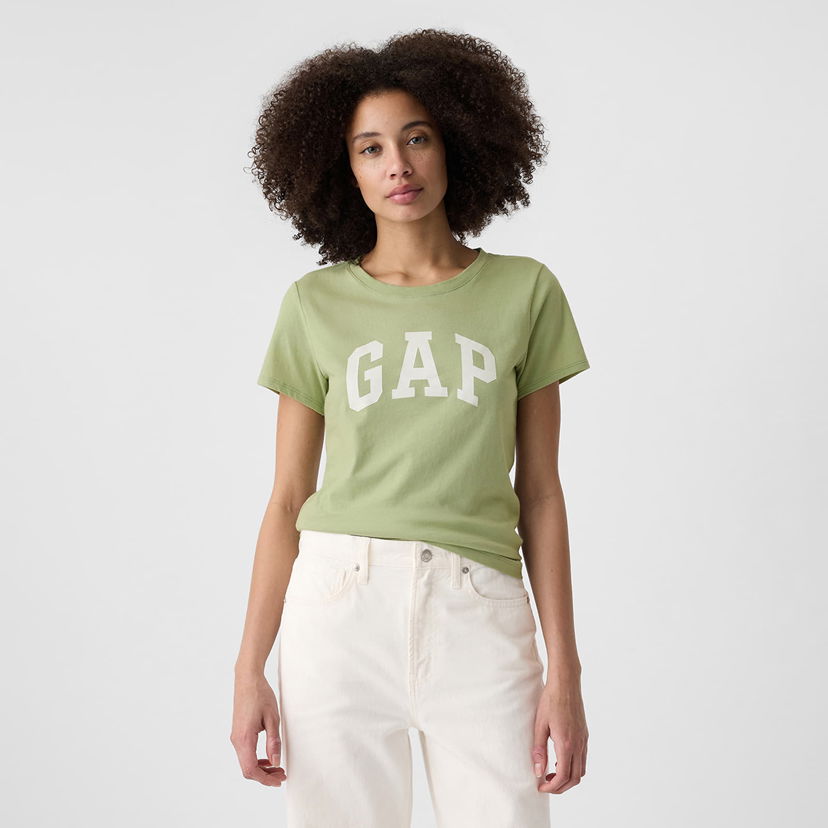 Majica kratkih rukava GAP T-shirt Logo Shortleeve Tee Desert Sage XS Bež | 417797-14