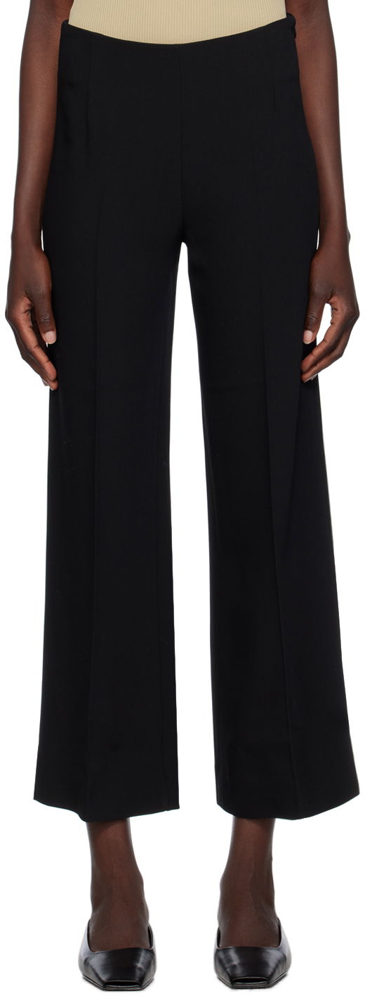 Hlače TOTEME TOTEME Wide Leg Trousers Crna | 233-2042-274