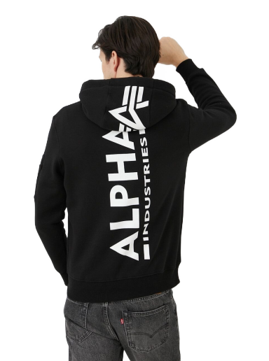Dukserice Alpha Industries Logo Hoodie Crna | 178318.03