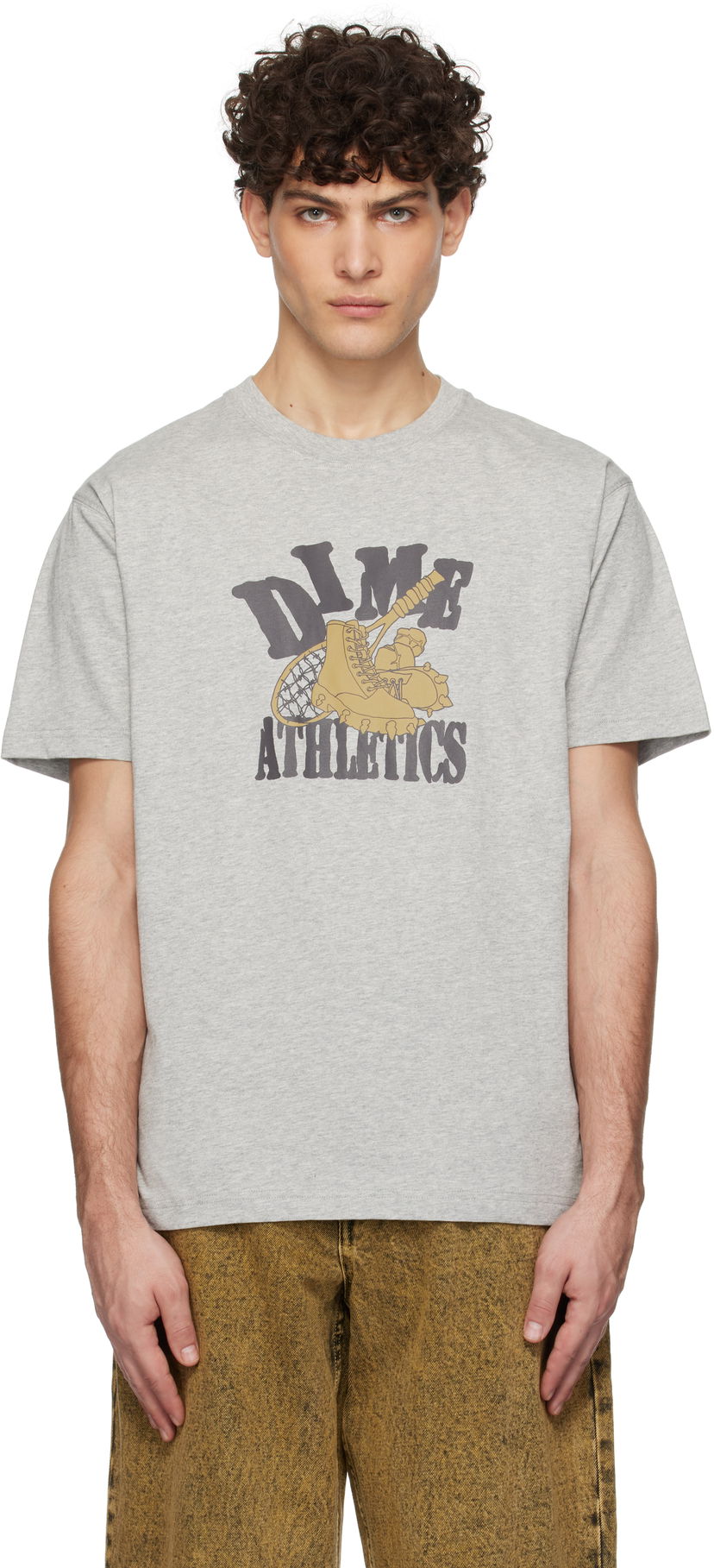 Majica kratkih rukava Dime 'Athletics' Print T-Shirt Siva | DIMEHO2457GRY