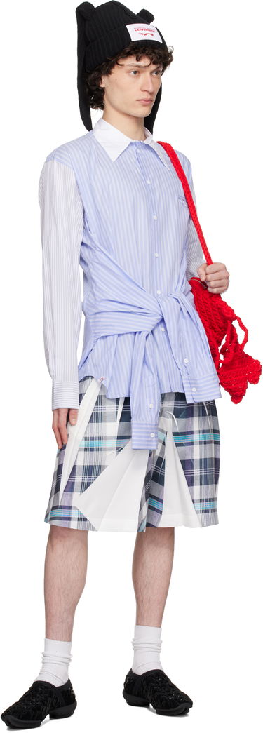 Košulja Charles Jeffrey Loverboy Charles Jeffrey LOVERBOY Hug Tie-Front Striped Shirt Plava | 54070302, 4