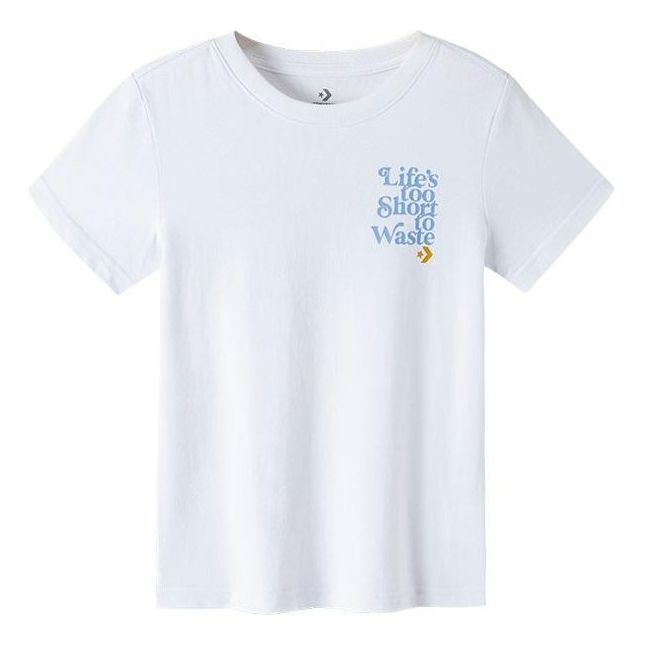 Majica kratkih rukava Converse Life's Too Short Graphic Tee Bijela | 10022210-A01