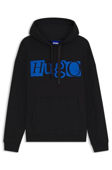 Dukserice BOSS HUGO Diraggy Puff Print Hoodie Crna | 50542796