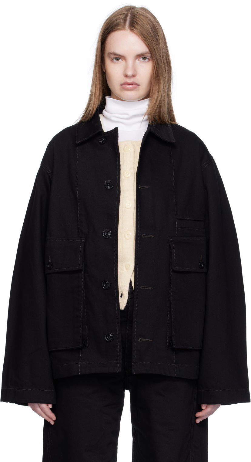 Jakna LEMAIRE Lemaire Boxy Denim Jacket Crna | OW1198 LD1055