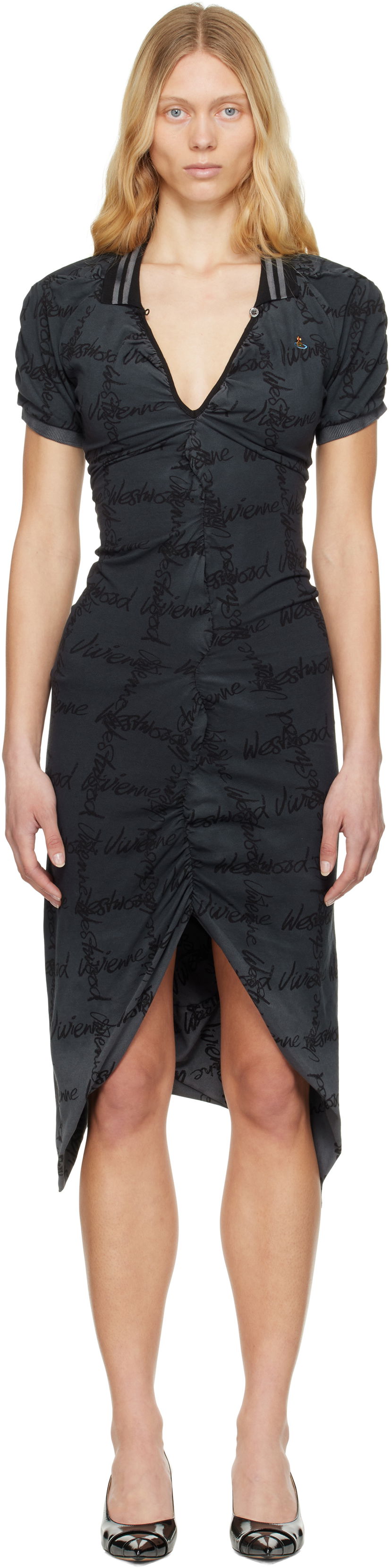 Haljina Vivienne Westwood Vivienne Westwood Pulling Midi Dress Siva | 1102000Z-J008T-