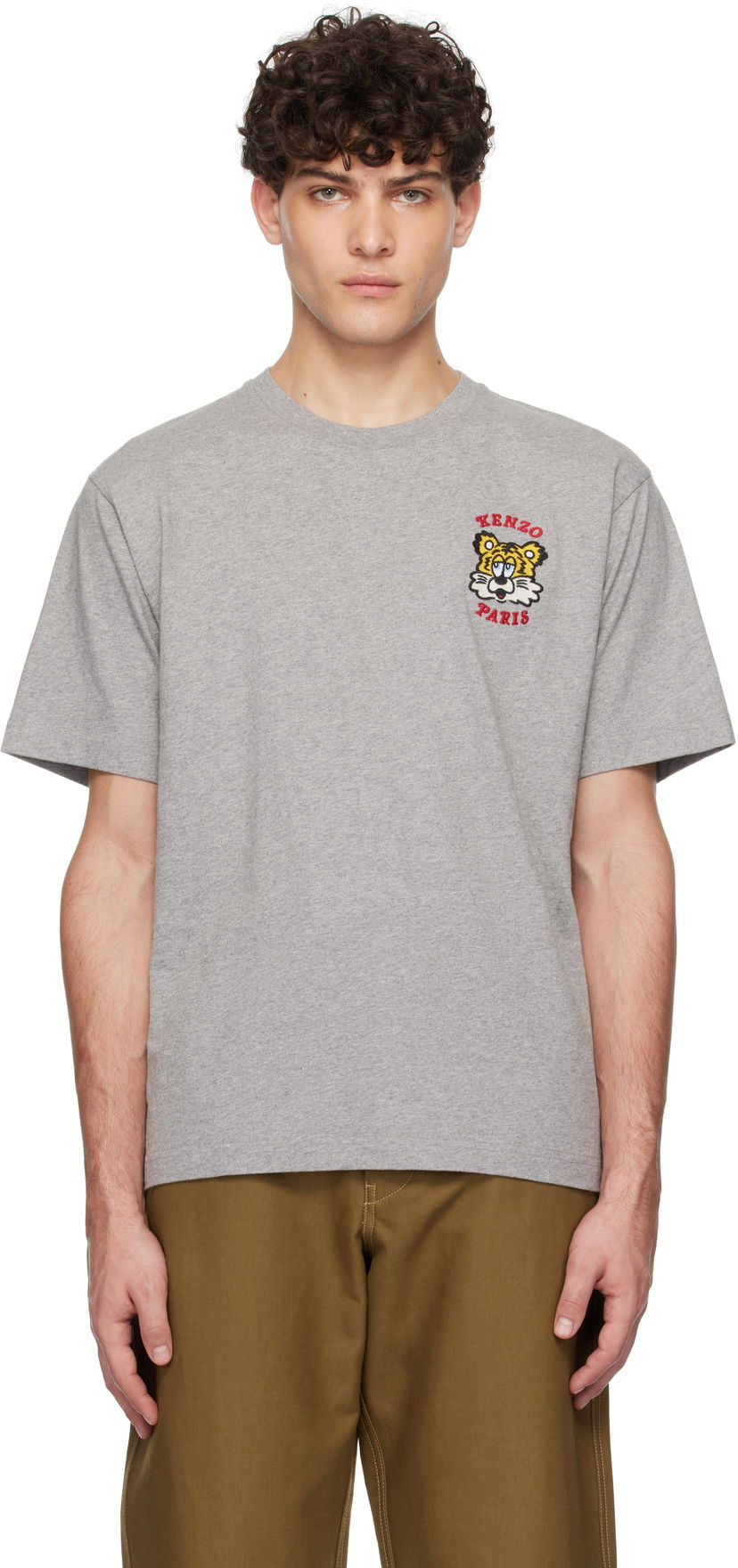 Majica kratkih rukava KENZO VERDY Edition Embroidered T-Shirt Siva | FF58TS4824SG