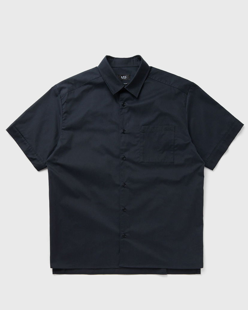 Košulja A.P.C. A.P.C. Ross Logo Short Sleeve Shirt Tamnoplava | COGZR-H12623-IAK