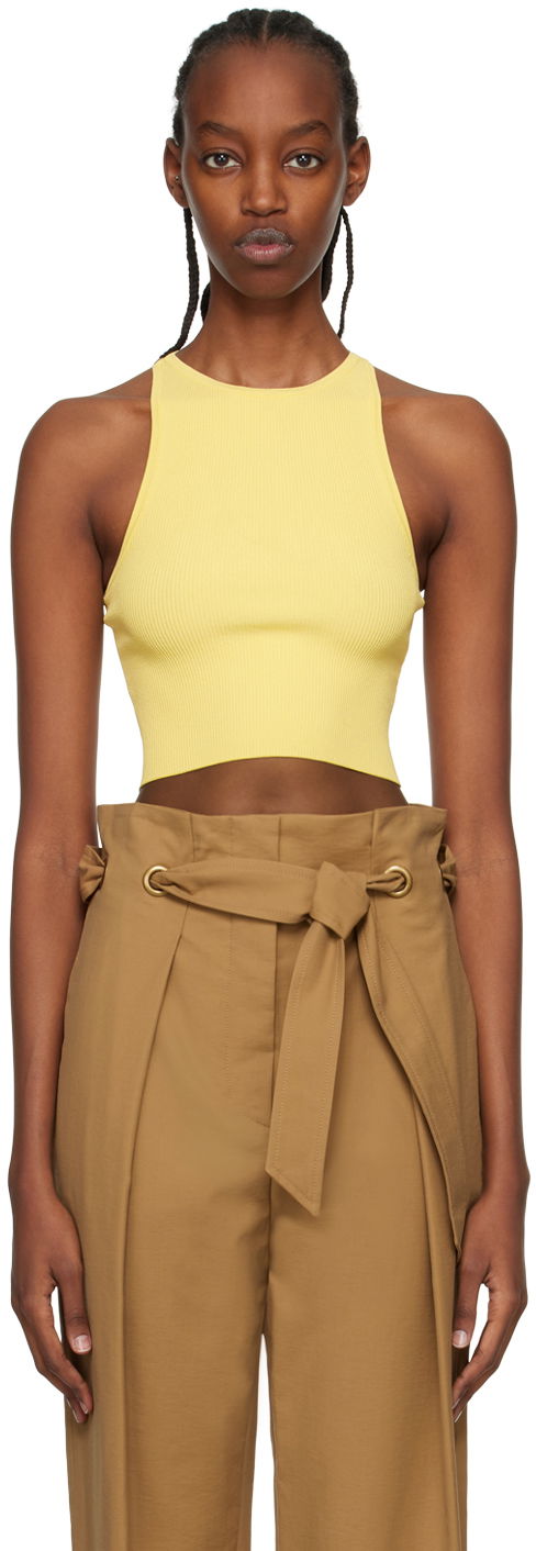 Crop top Max Mara Max Mara Turku Sleeveless Knit Tank Top Žuta | 2313611938600