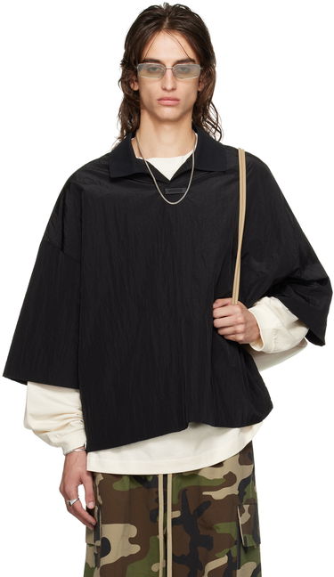 Polo majica Fear of God ESSENTIALS Logo Patch Polo Crna | 186BT244120F, 0