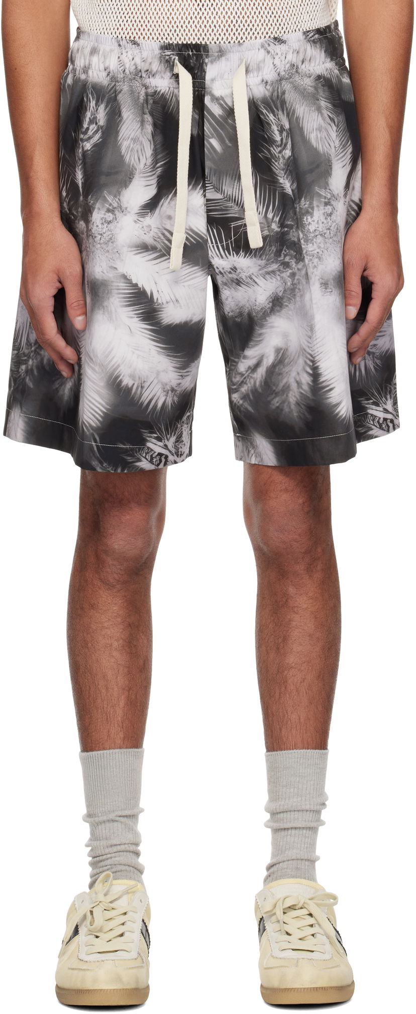 Kratke hlače Palm Angels Palm Angels Blueprint Palms Shorts Višebojno | PMCB058S25FAB0021003