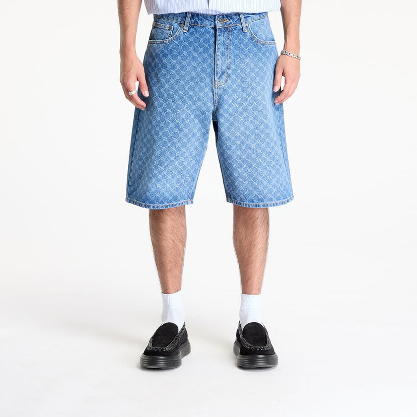 Kratke hlače DAILY PAPER Daily Paper Monogram Denim Shorts Plava | 2513057