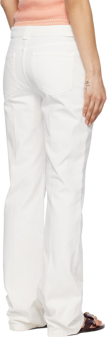 Hlače CHLOÉ Chloé Straight Leg Pants Bijela | CH25SPA12365, 2