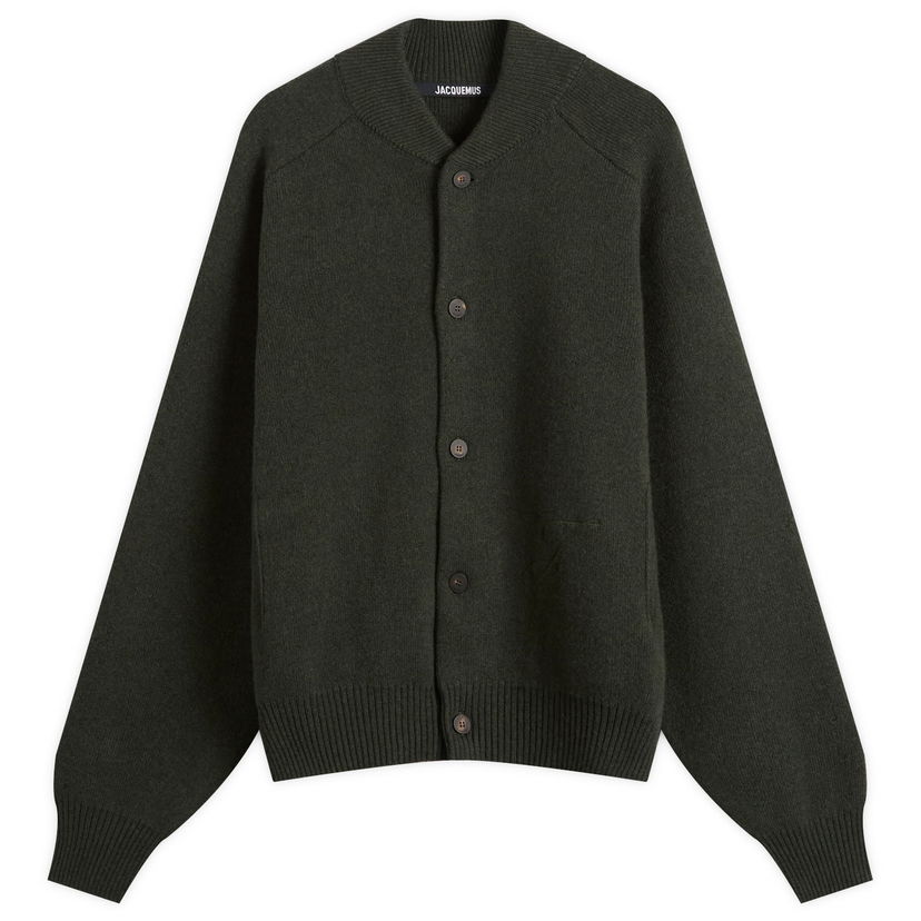 Džemper Jacquemus Wool Cashmere Knitted Bomber Jacket Crna | 25HCDM00567AK00278-580