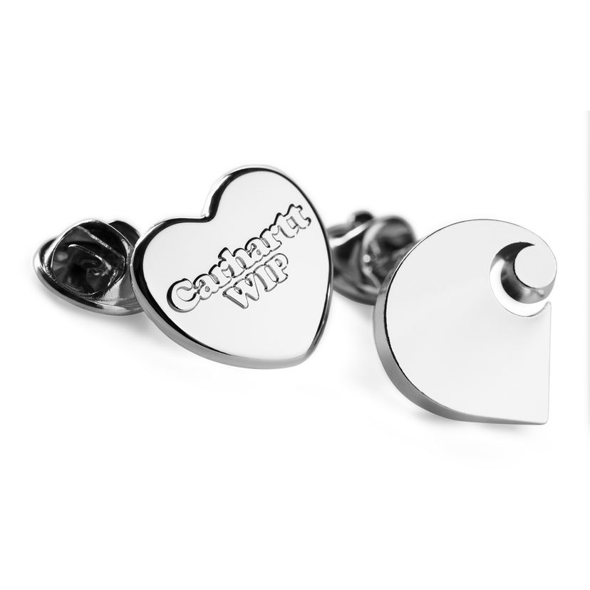 Pin Carhartt WIP Heart and C Logo Pin Set Metalik | I034904_2
