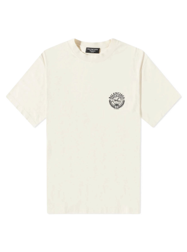 Majica kratkih rukava Balenciaga Scissor Crest T-shirt Bež | 612966TMVA29069