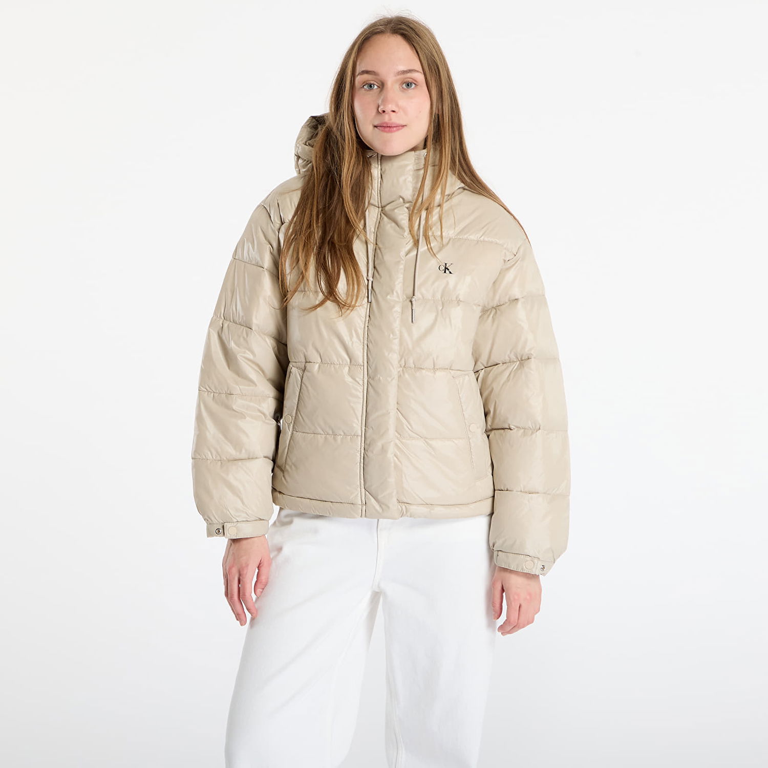 Pernata jakna CALVIN KLEIN Calvin Klein Jeans Shine Puffer Jacket Bež | LV047D505G NSU, 0