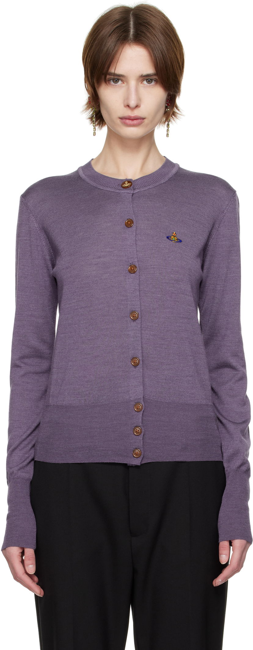 Džemper Vivienne Westwood Vivienne Westwood Bea Cardigan Ljubičasta | 1803002P-Y001A-
