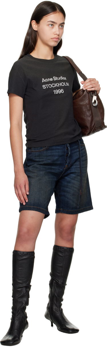 Majica kratkih rukava Acne Studios Acne Studios Logo T-Shirt Crna | CL0395-, 3
