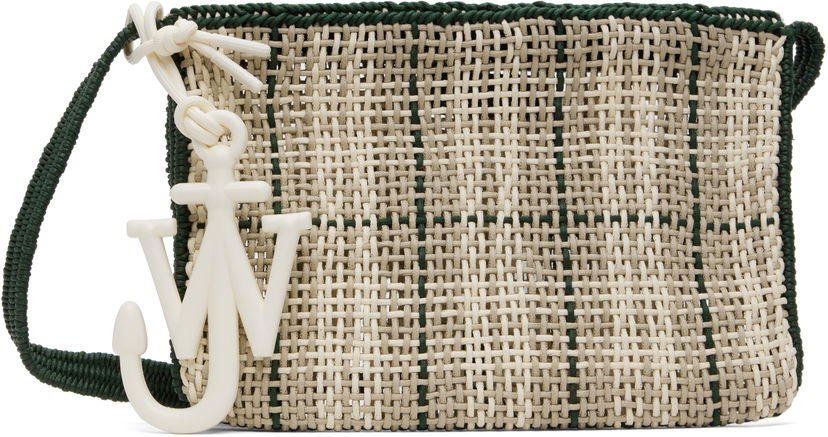 Ručna torbica JW Anderson JW Anderson Checked Market Bag with Anchor Charm Bež | HB0720-FA0305