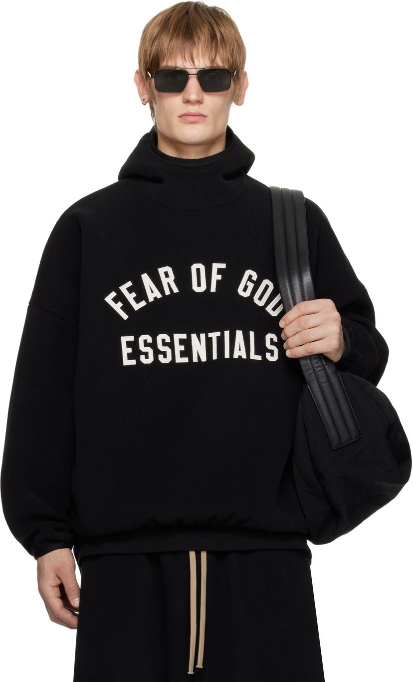Dukserice Fear of God Fear of God ESSENTIALS Brushed Hoodie Crna | 202HO246410F