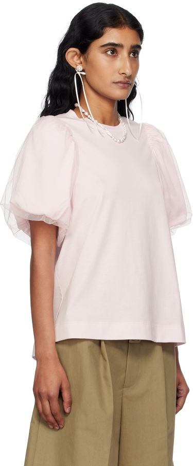 Majica kratkih rukava Simone Rocha Simone Rocha Tulle Overlay Puff Sleeve T-Shirt Crna | 5397 0553, 4