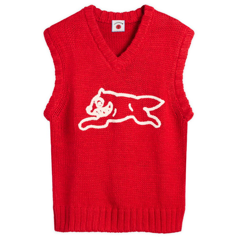 Prsluk BBC IceCream Running Dog Knit Vest, Size Large Crvena | IC25331-RED