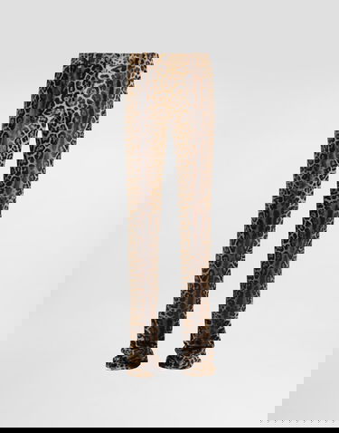 Hlače Dolce & Gabbana Dolce & Gabbana Leopard-Print Calf Hair Trousers Višebojno | FTDE8LHULXRS9001, 0