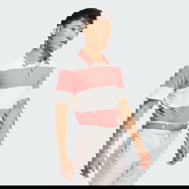 Polo majica adidas Performance Colorblock Rugby Stripe Polo Shirt Narančasta | IU4357, 4