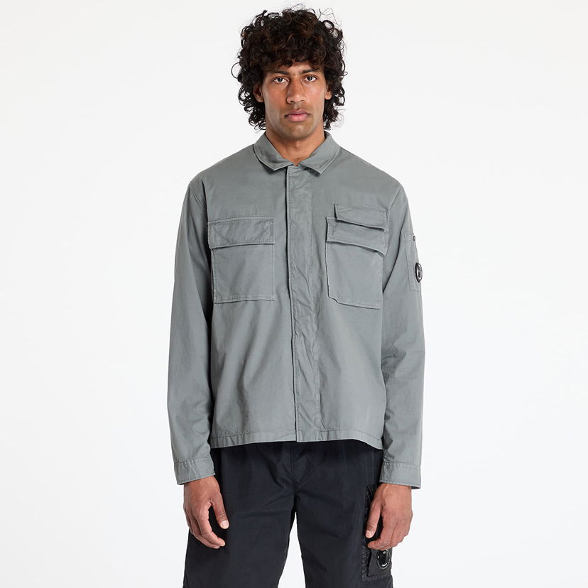 Košulja C.P. Company C.P. Company Organic Gabardine Utility Lens Shirt Siva | 18CMSH128A110143G-935