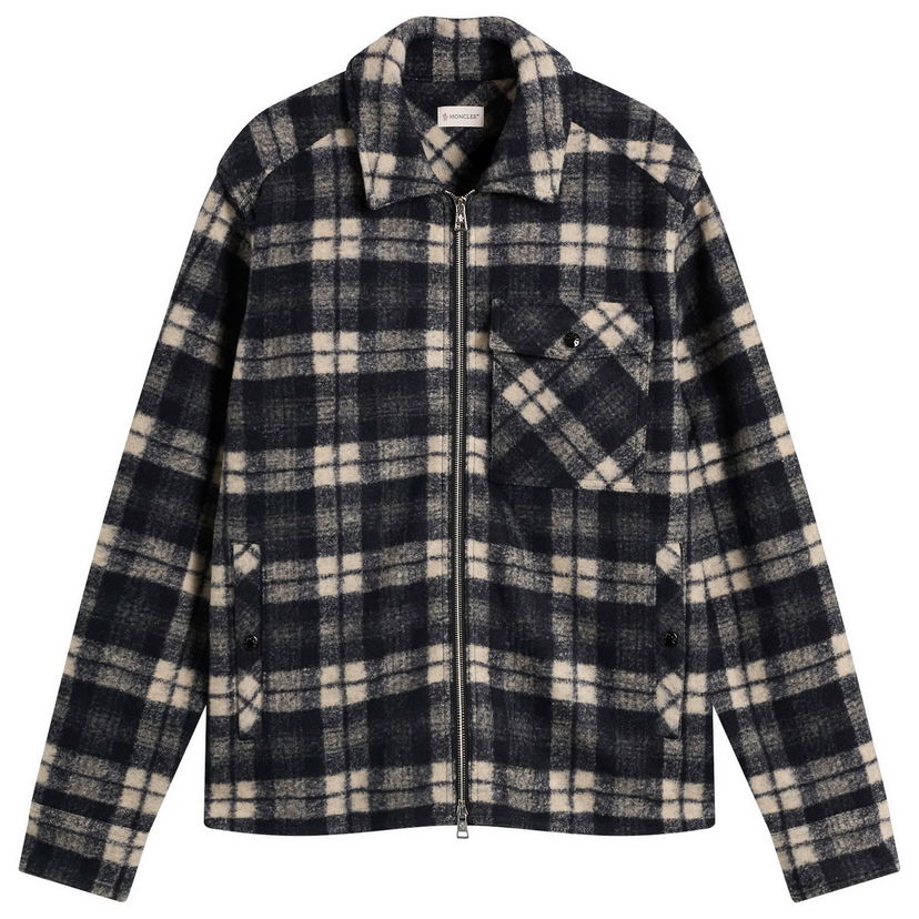 Košulja Moncler Zip Check Overshirt, Size Large Višebojno | 2F000-19-89B55-F90