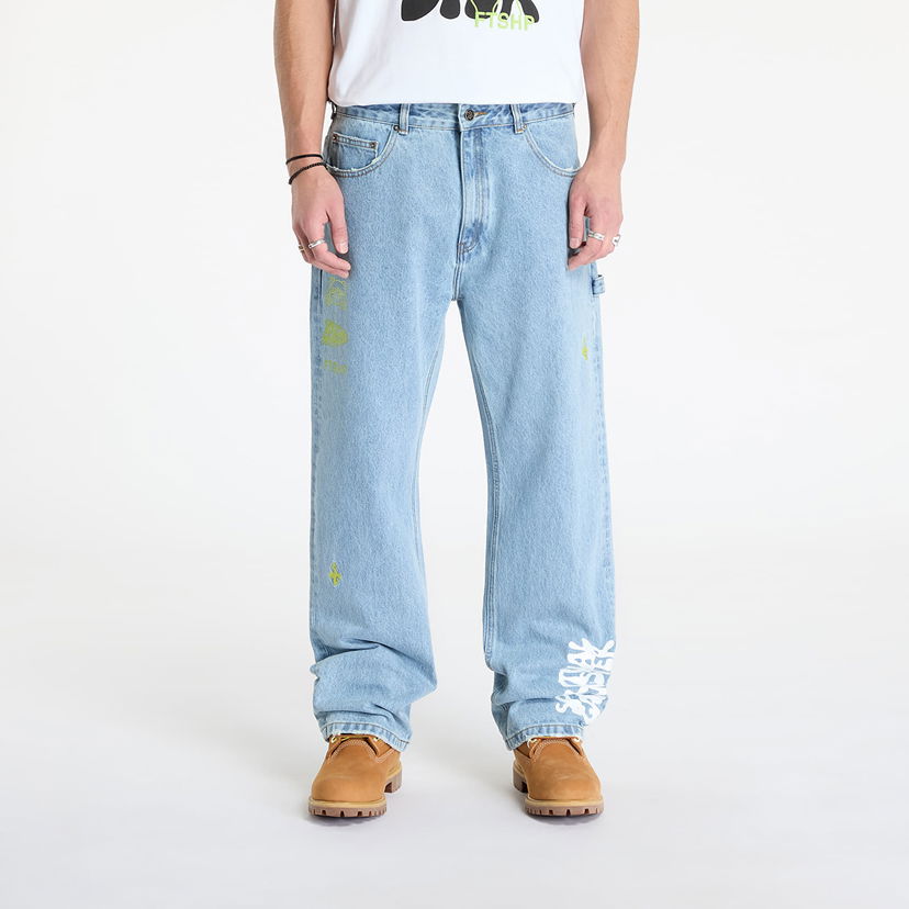Jeans Footshop Spiritual Gangster Denim Pants Plava | FTSHP_393