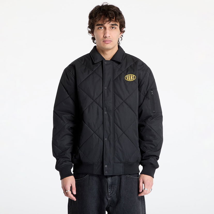 Bomber jakna Vans Hathaway Bomber Jacket Crna | VN000HNCBLK1