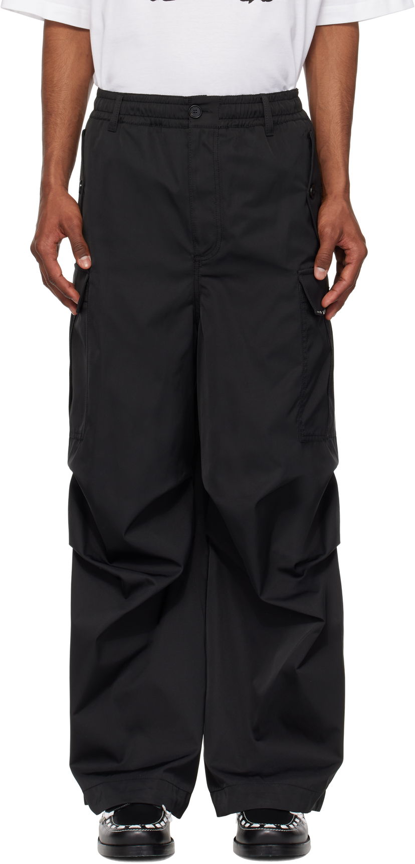 Cargo hlače Marni Marni Water-Repellent Taffeta Cargo Pants Crna | PUMU0247S0 UTP789