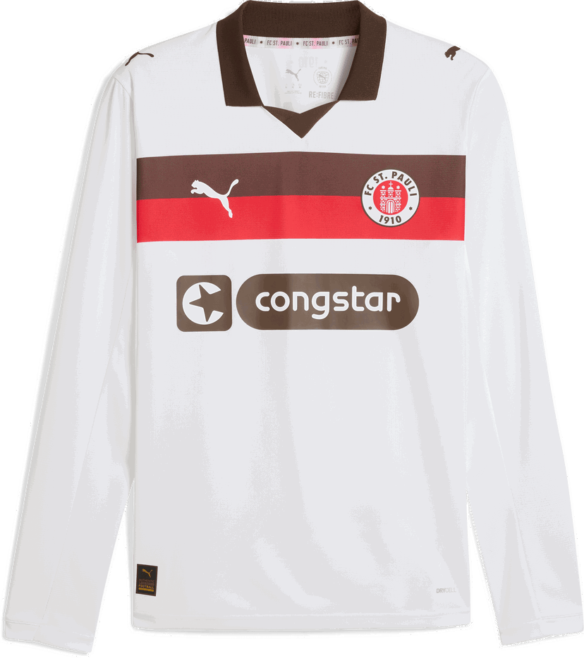 Dres Puma FC St. Pauli Long Sleeve Away Jersey 2025/26 Bijela | 783072-02