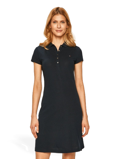 Haljina Tommy Hilfiger Heritage Slim Fit Polo Dress Crna | WW0WW24973.NOS