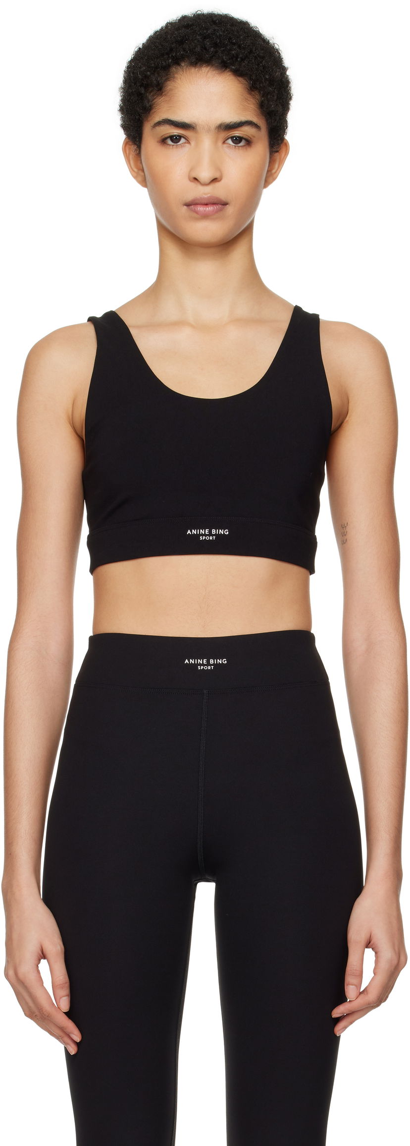 Grudnjak Anine Bing Yves Black Sports Bra Crna | S-10-10580-BLK29