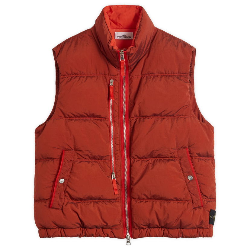 Prsluk Stone Island Stone Island EcoNyl Down Vest, Size Large Crvena | K2S15G100006-V0018