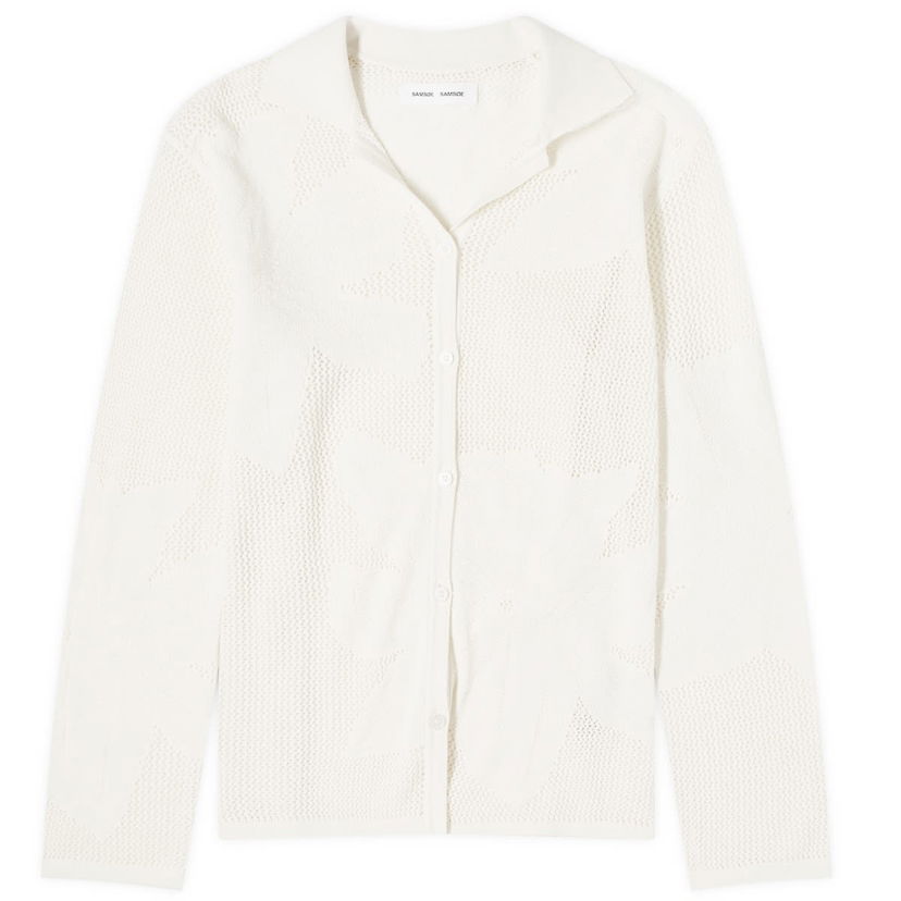 Džemper Samsoe Samsoe Samsøe Samsøe Sacona Floral Knitted Shirt Bijela | F24200034-CLR000289
