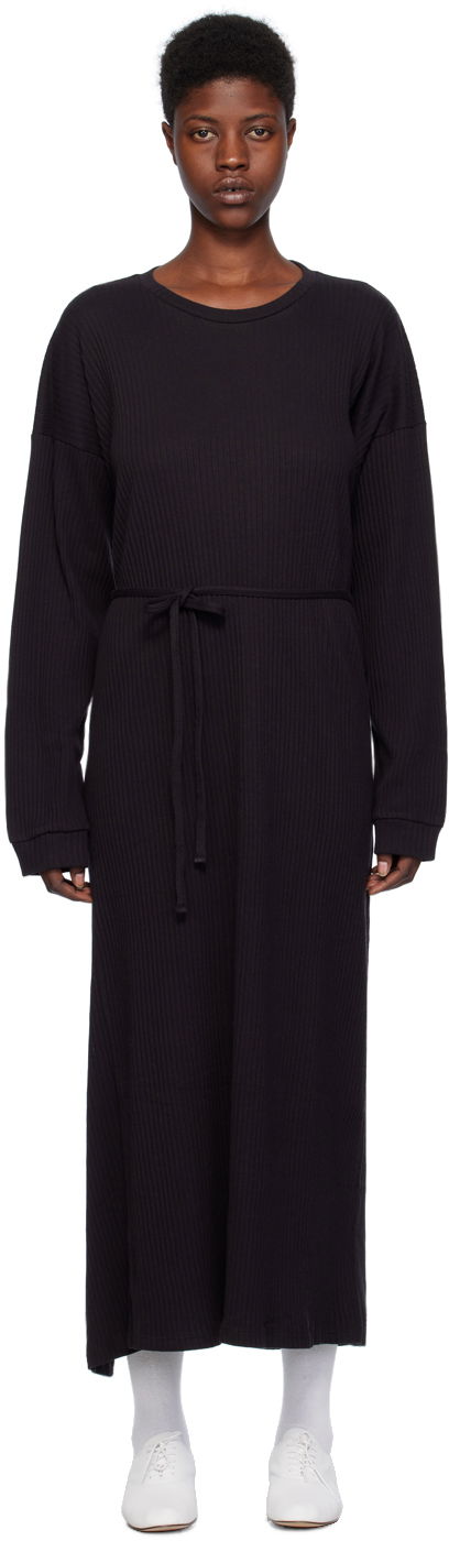 Haljina Baserange Kaftan Midi Dress Crna | DRSH-RIB-000