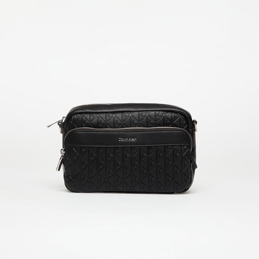 Torba za rame CALVIN KLEIN Calvin Klein Emblem Aop Emboss Crossover Bag Crna | LV04D3203G UB1
