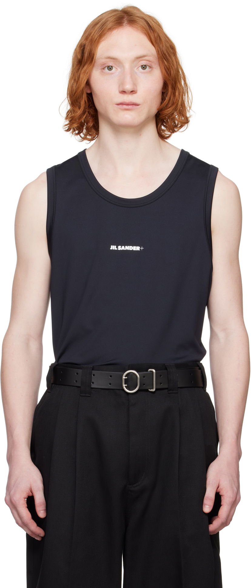 Majica bez rukava Jil Sander Jil Sander+ Active Jersey Tank Top Crna | J47NC0111_J20033