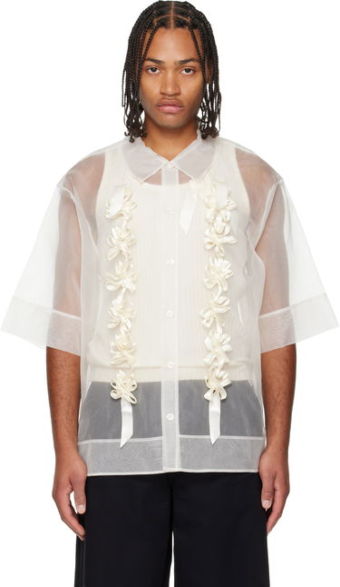 Košulja Simone Rocha Ribbon Daisy Chain Boxy Shirt Bijela | 5388 0360, 0