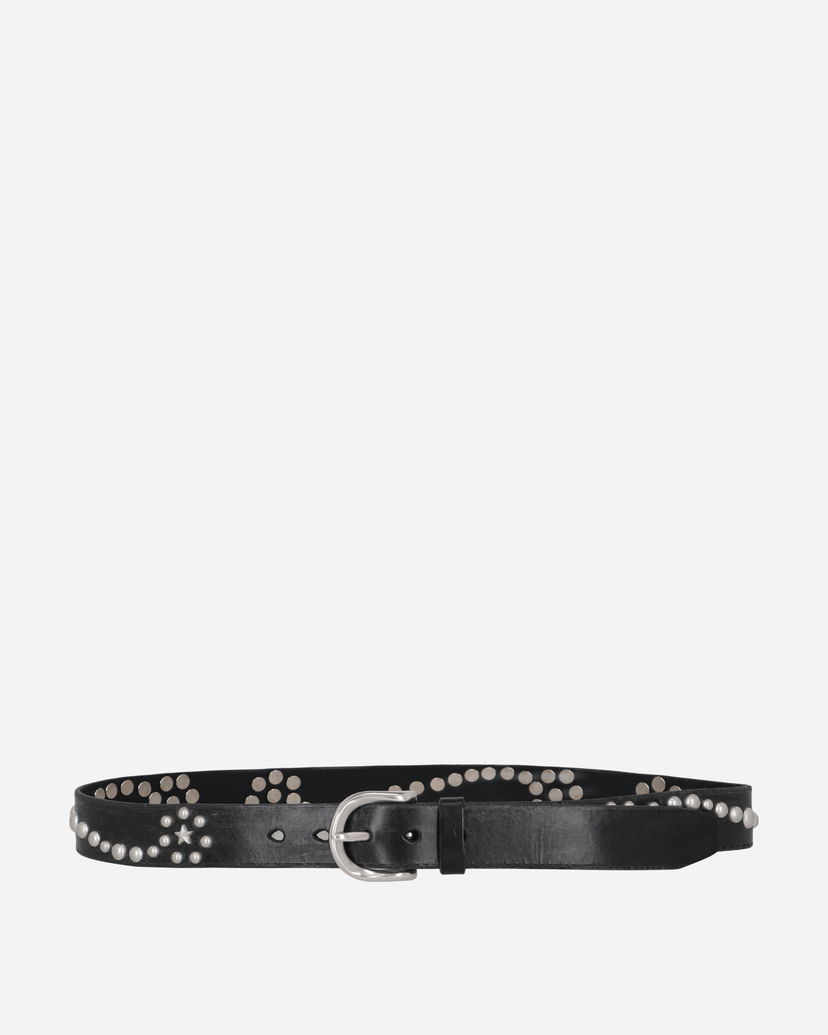 Pojasevi OUR LEGACY Star Fall Studded Leather Belt Crna | A4228SB 001