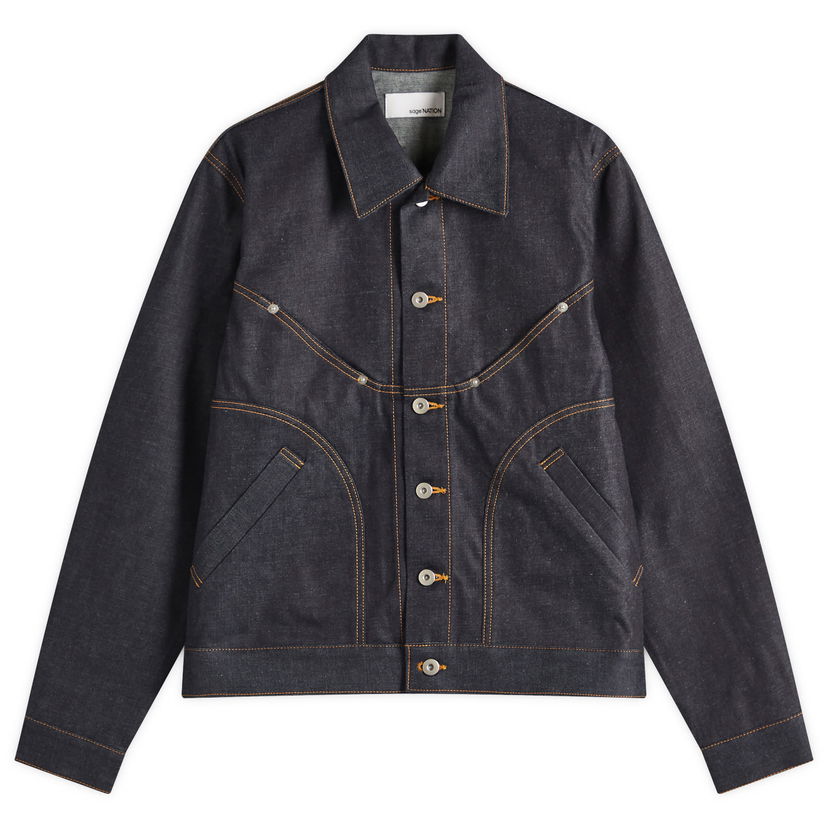 Jakna sage NATION Sage Nation Jiji Denim Jacket Plava | S084-RWD