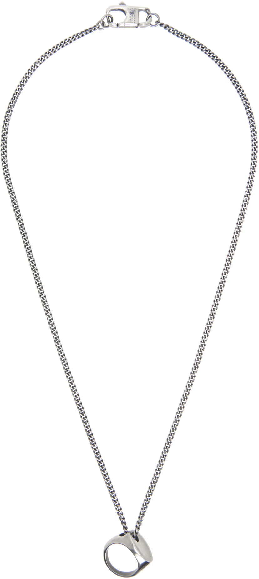 Ogrlica Maison Margiela MM6 Maison Margiela Vintage Ring Pendant Necklace Metalik | SM7UU0078 P7356