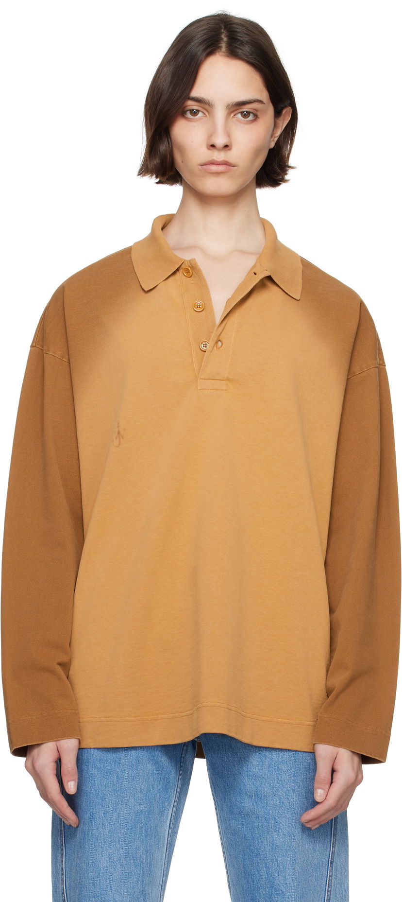 Džemper JW Anderson JW Anderson Long Sleeve Rugby Polo Smeđa | JO0268-PG1755