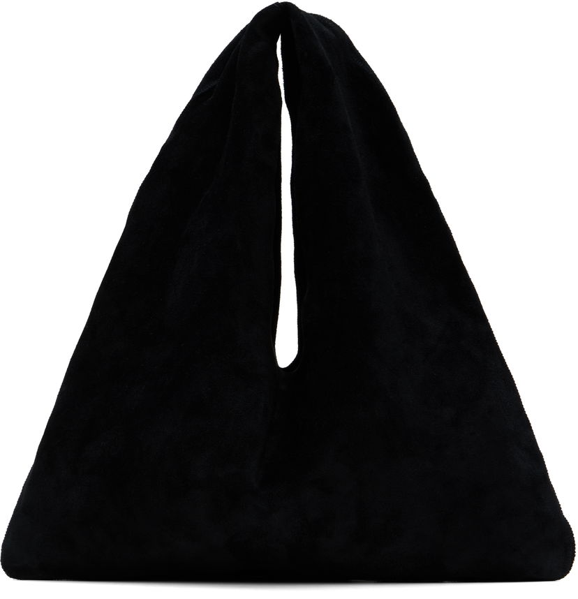 Ručna torbica The Row The Row Small Bindle Suede Tote Crna | W1682-L613