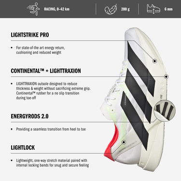 Tenisice i cipele adidas Performance ADIZERO ADIOS PRO 4 Crvena | jr6368, 5